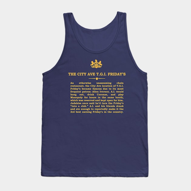 Real Historical Philadelphia - The City Ave TGI Friday's Tank Top by OptionaliTEES